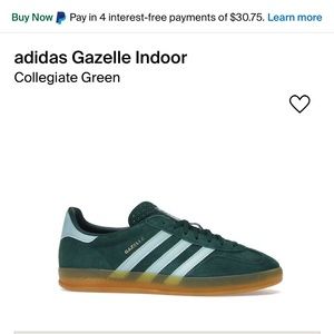 Never been worn Adidas Gazelle Collegiate Green and Hazy SkyUS M 7/ Fits US W8